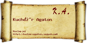 Kuchár Agaton névjegykártya